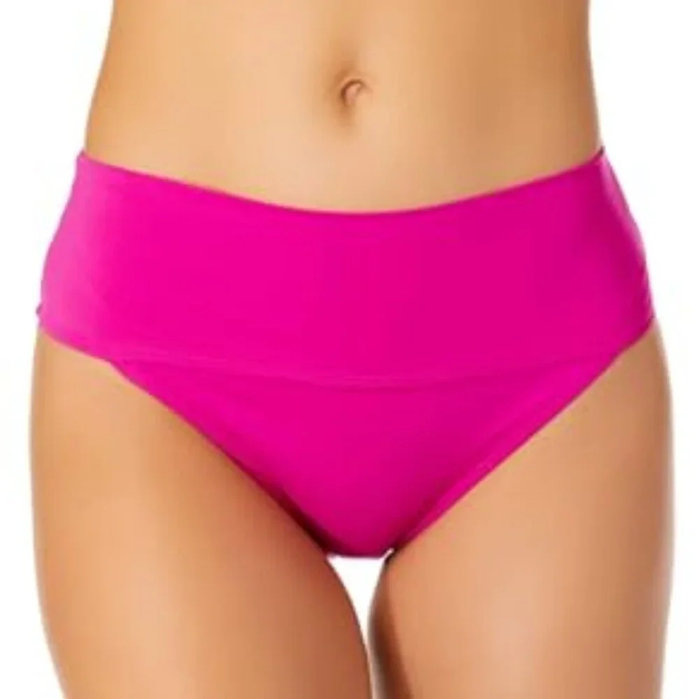 Anne Cole High Live In Color Soft Band High Waist Swim Bikini Bottom